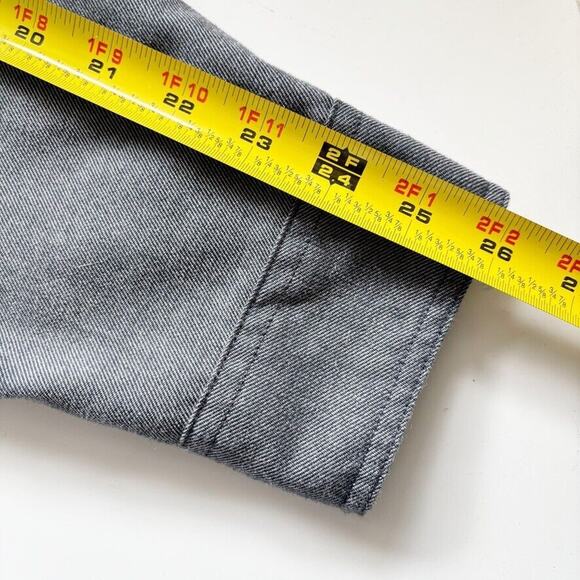 Eddie Bauer Men's Medium Favorite Cabin Flannel Shirt Gray/Navy Button Down - Picture 8 of 8